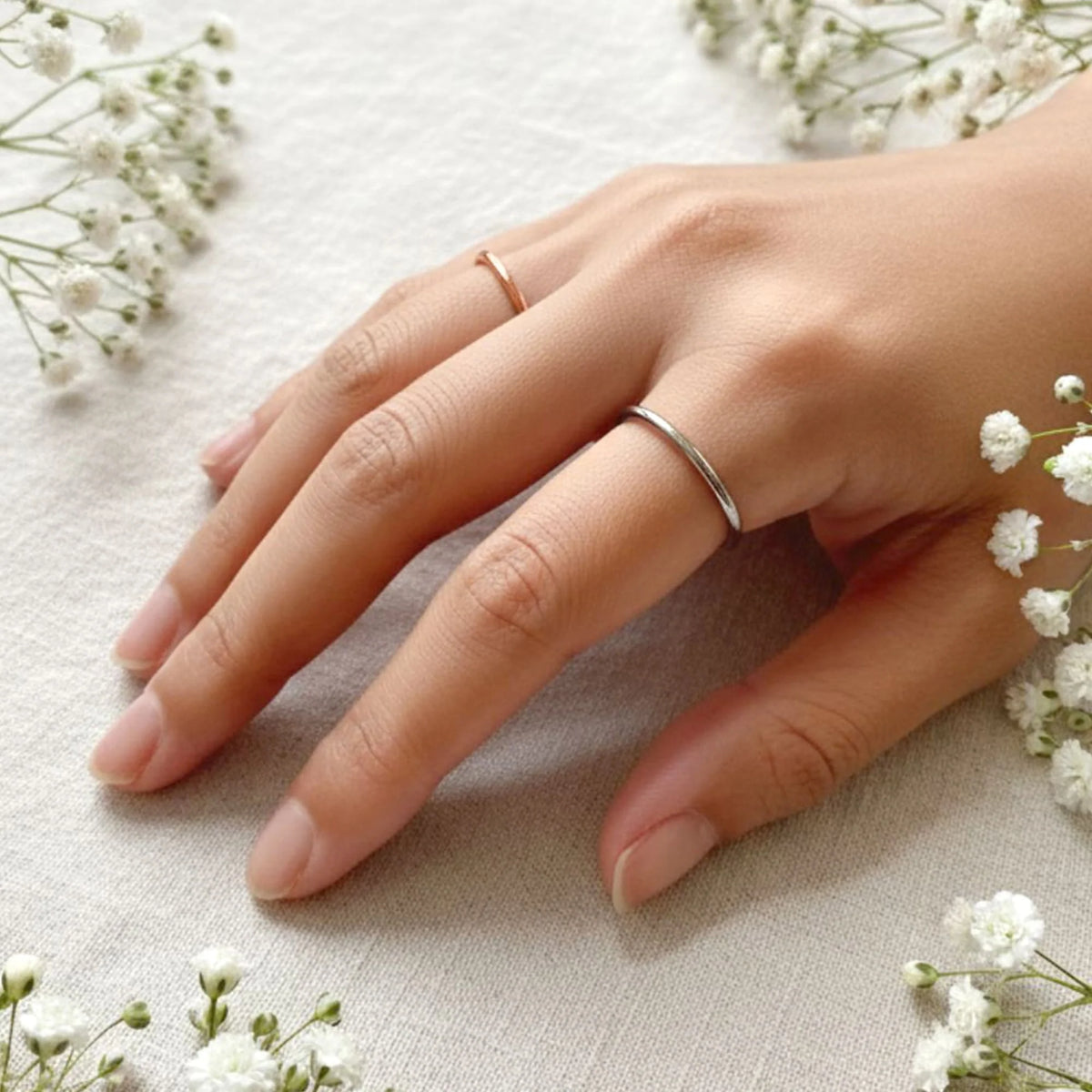 Bullion Gold Rheda Classic Tubular Ring in Rose Gold