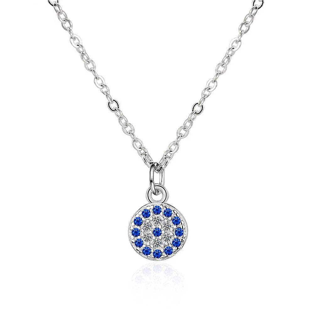 White Blue Panther Necklace