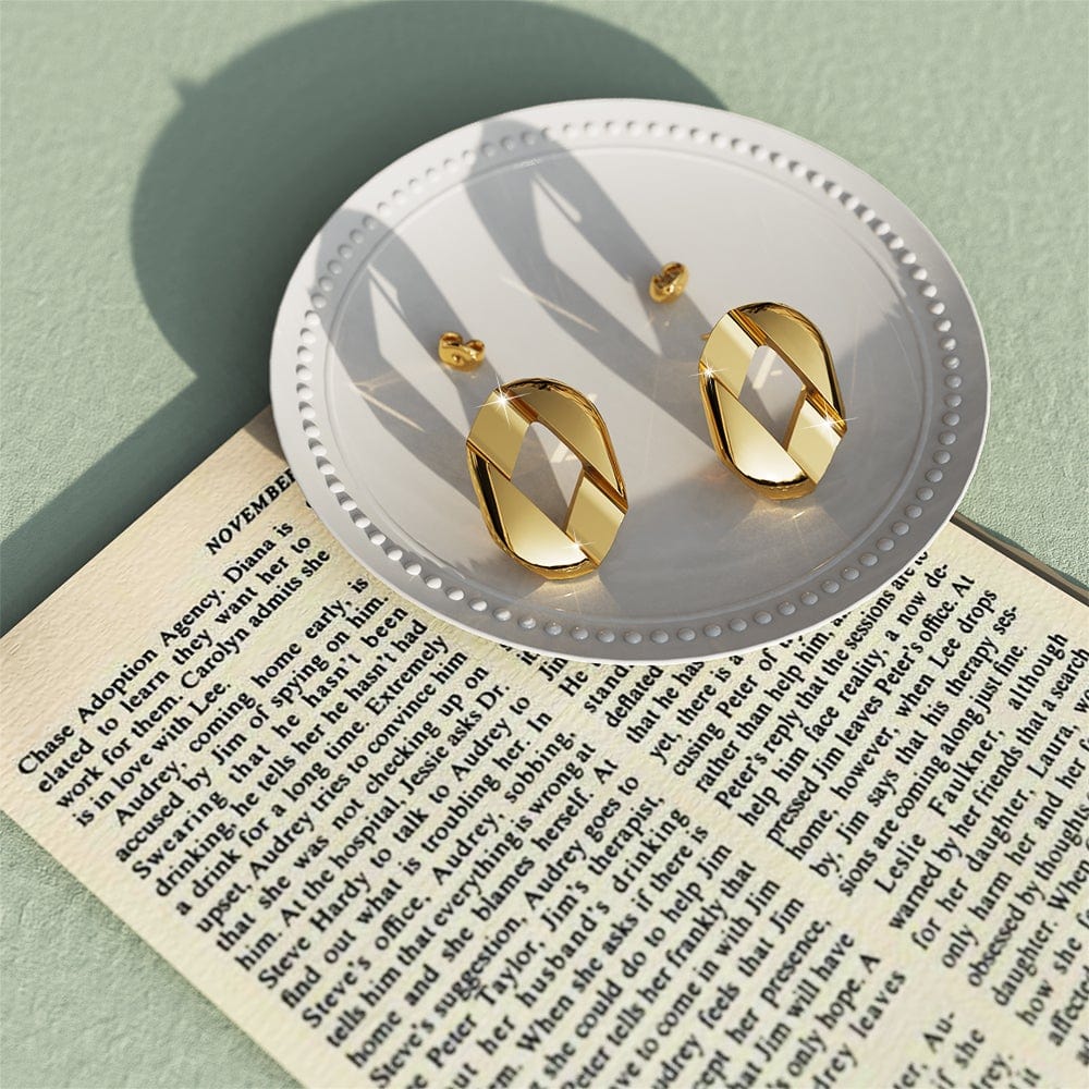 Bullion Gold Brincos Textured Earrings in Gold