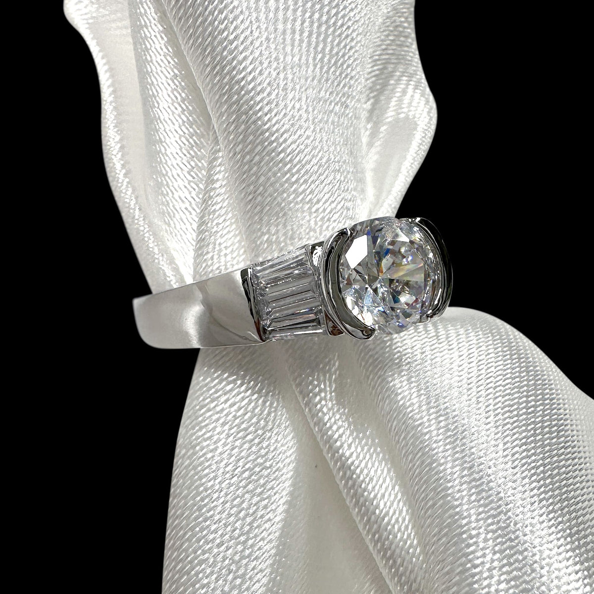 Bullion Gold Be My Lady White Gold Layered Ring