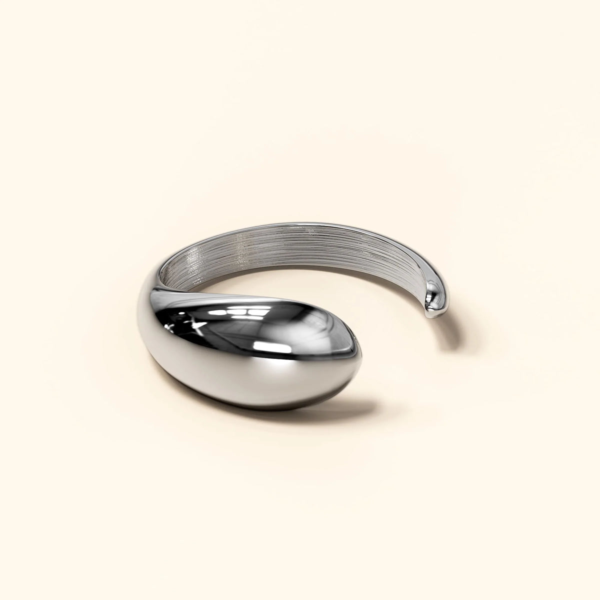 Bullion Gold Elan Irregular Open Claw White Gold Ring