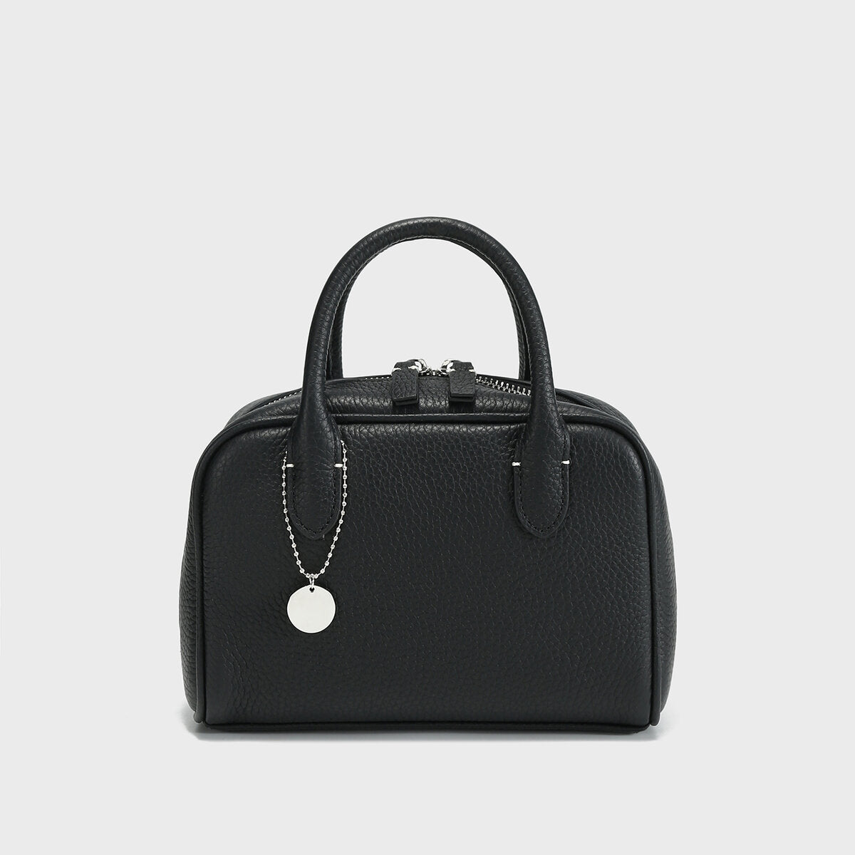 TOGO Leather Mini Bowling Top-Handle Bag - Black