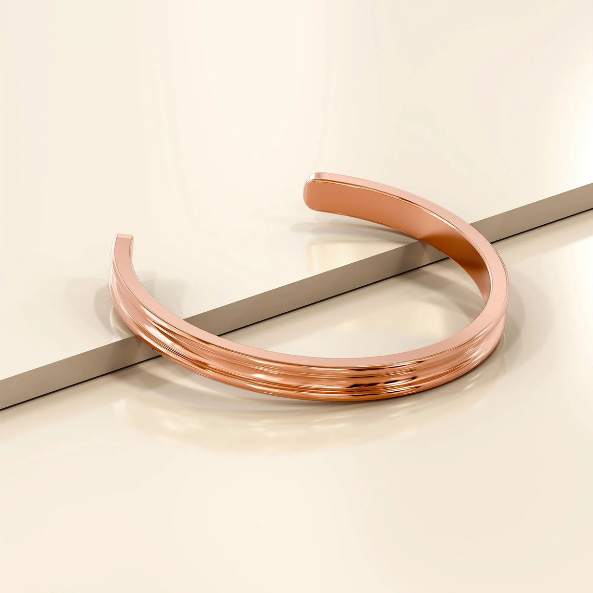 Bullion Gold Lisa Luxe Cuff Bangle Rose Gold