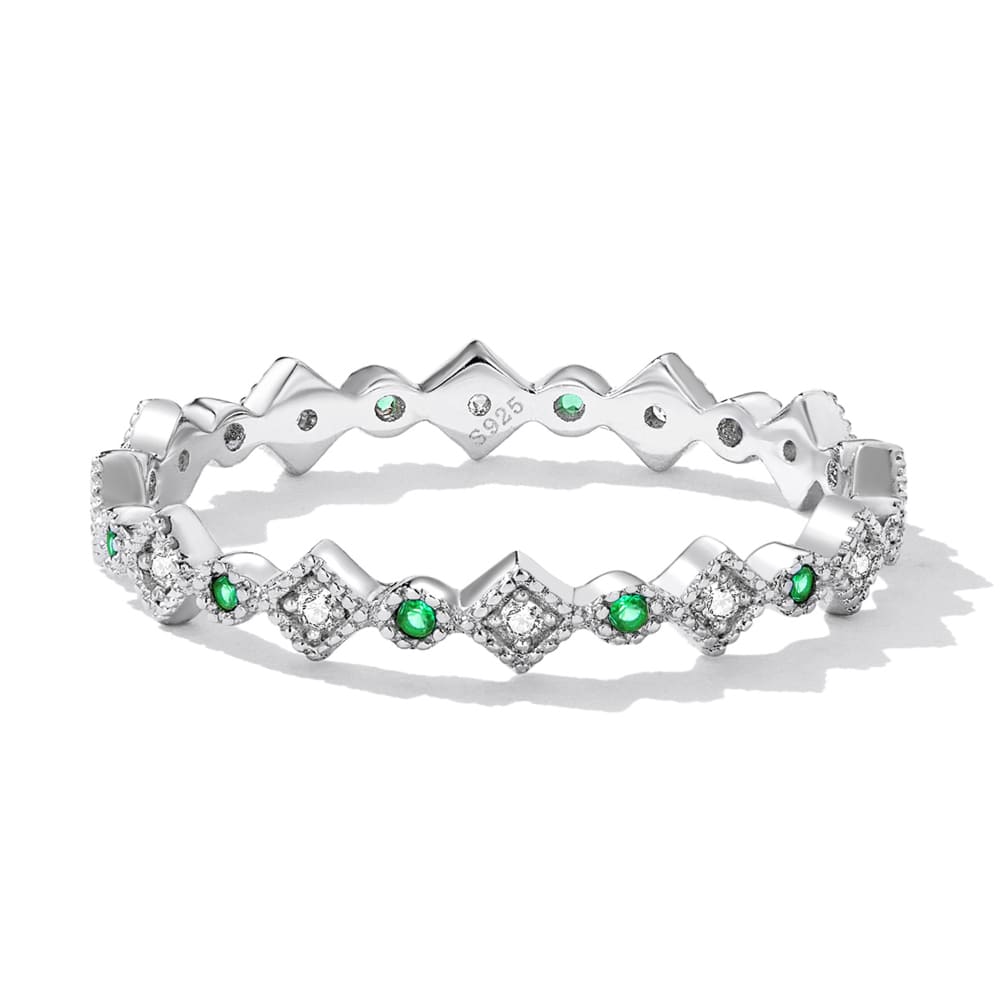 Solid 925 Sterling Silver Diamond Cut Duchess Slim Ring