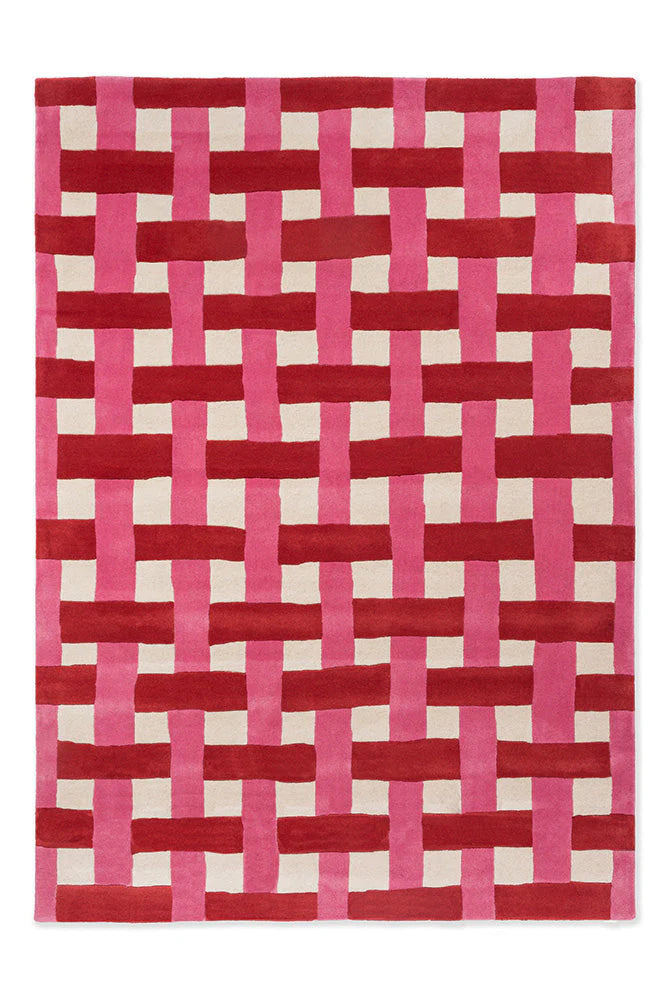 Sophie Robinson x Harlequin Basket Weave Coral/Rose 144102 Rug