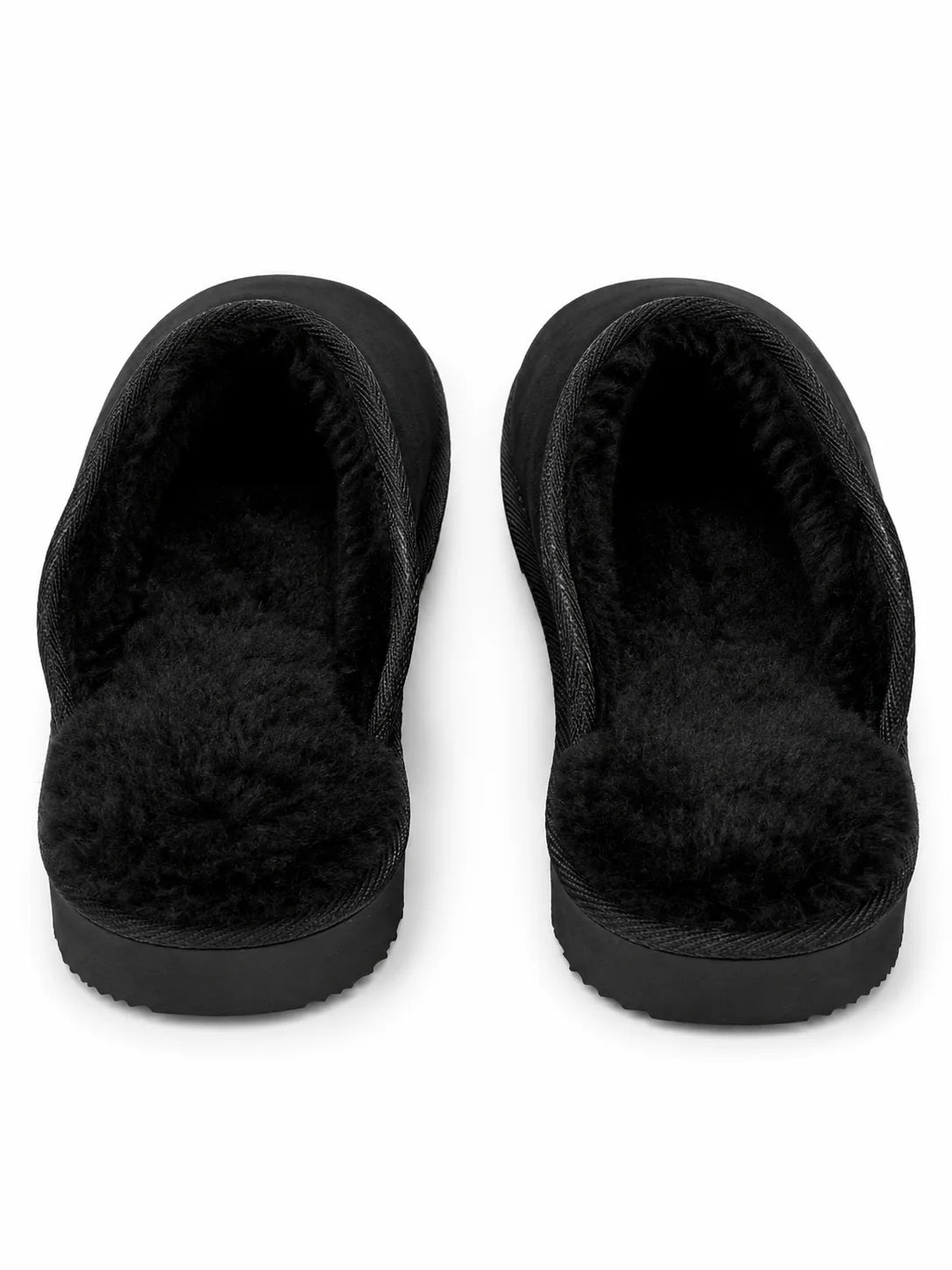 Australian Leather Ugg Scuffs Slipper - Black - AU9-10
