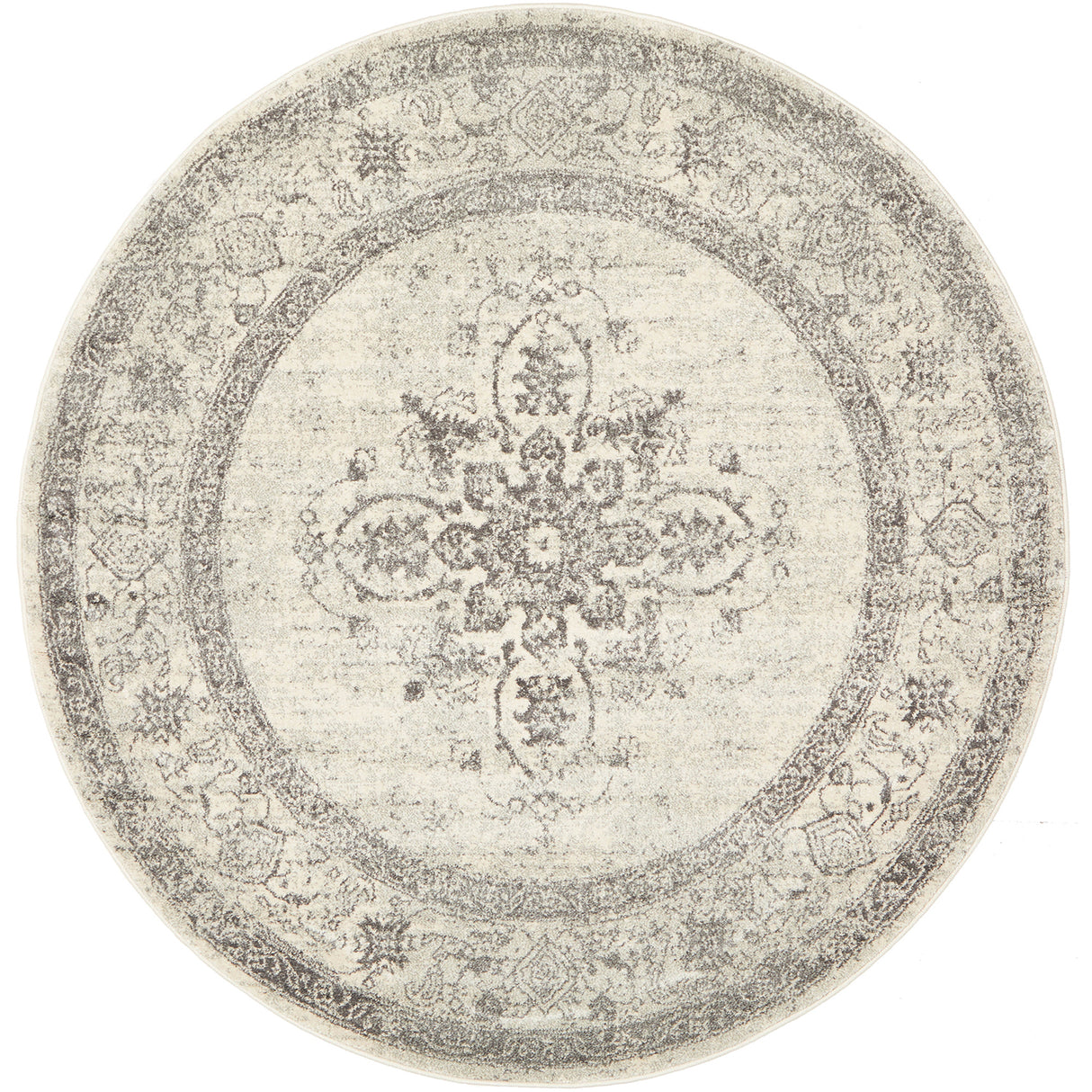 Century 977 Silver Round Rug