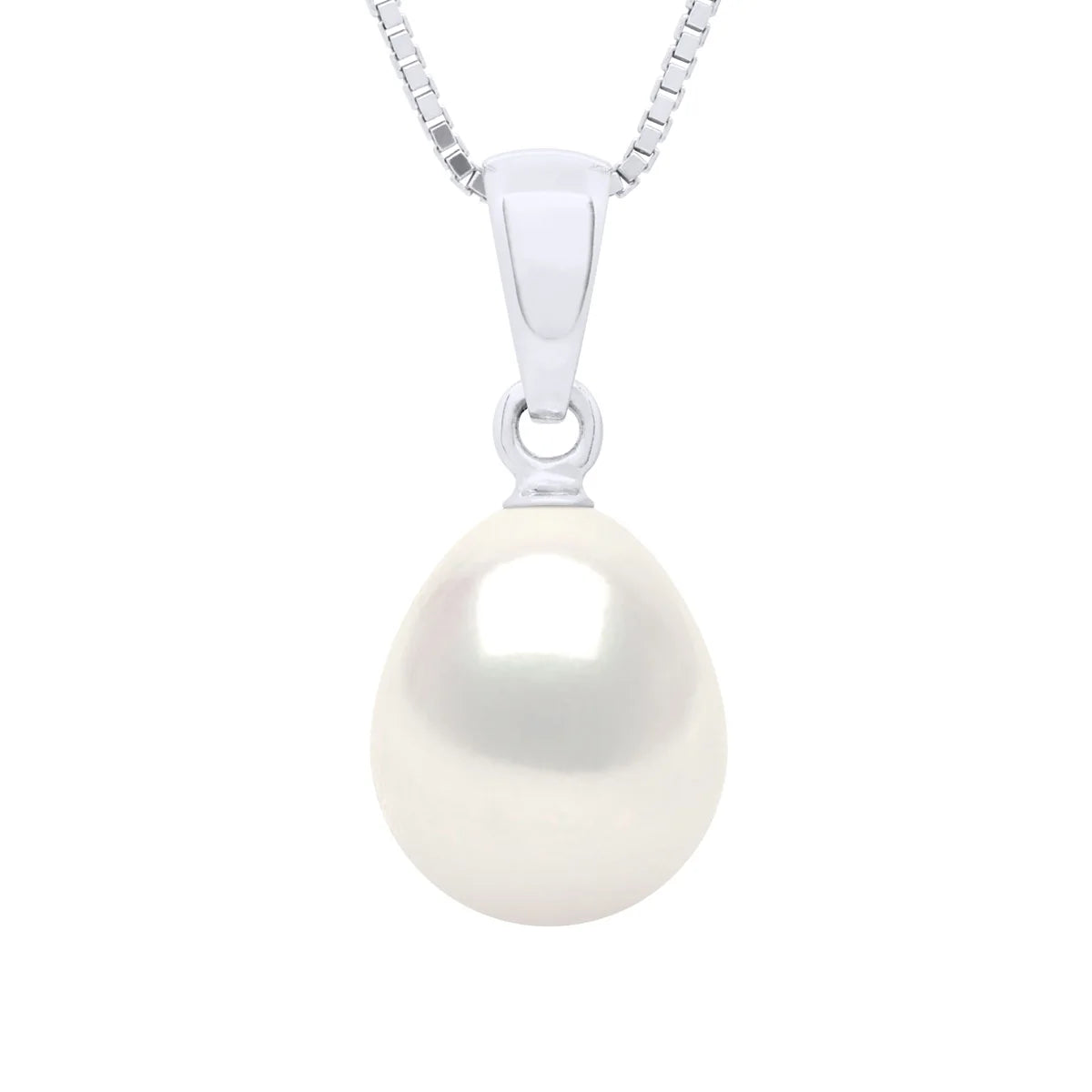 Pendant Drop Freshwater Pearl White White Gold