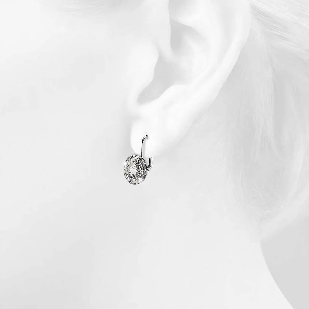 Krystal Couture Diana White Gold Crystal Drop Earrings