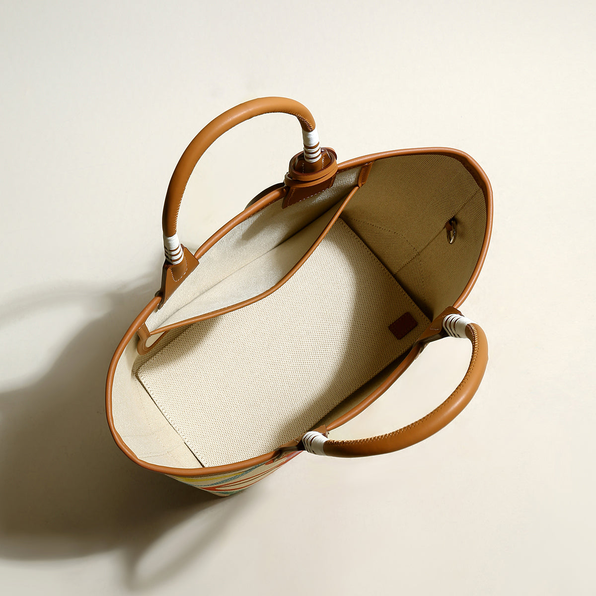 Colorful Abstract Top Handle Bag - Rainbow