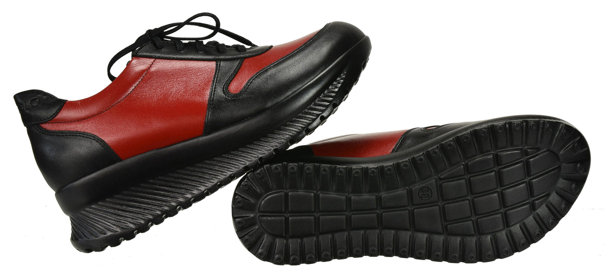Bosccolo Womens Sneakers - Black/Red