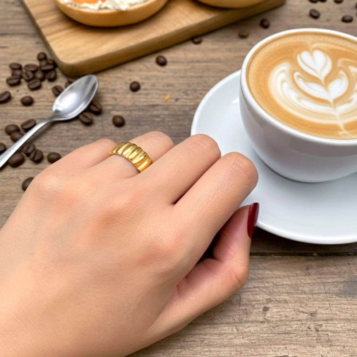 Bullion Gold Aurum Circle Gold Layered Ring