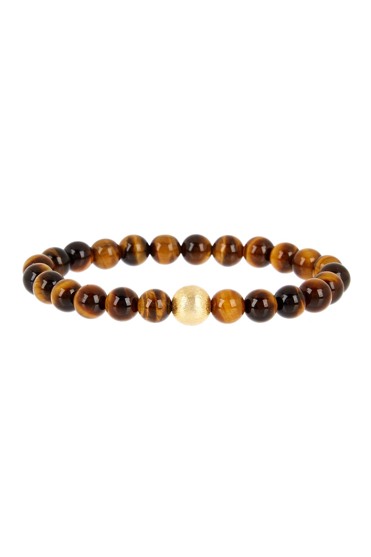 Stephen Oliver 18K Gold Plated Tiger Eye Bracelet