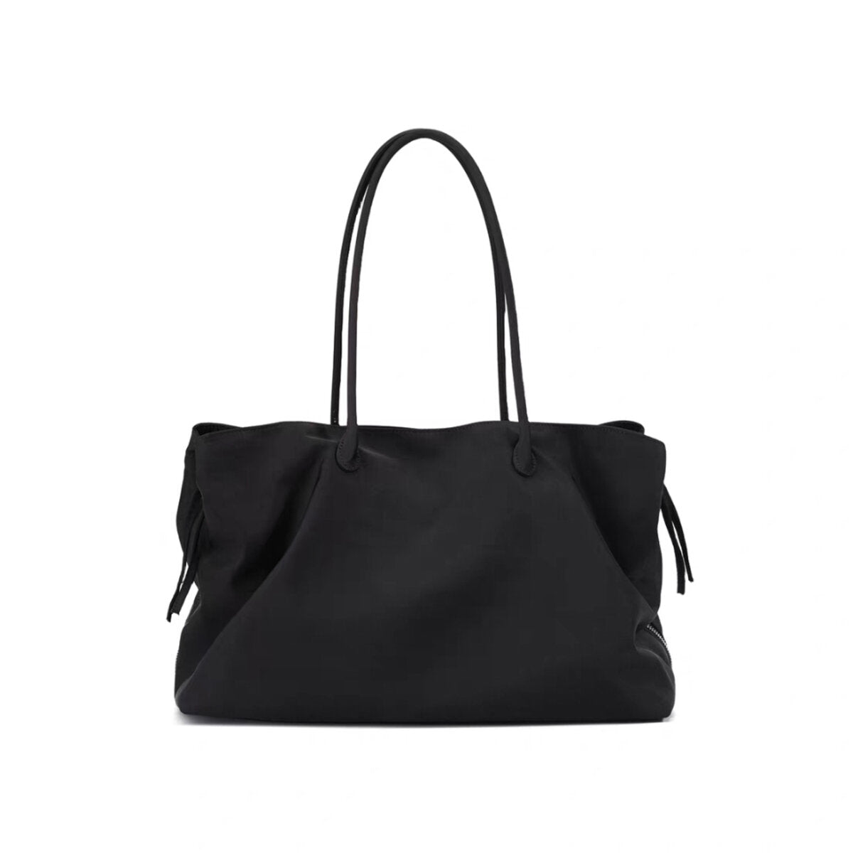 Lightweight Nylon Large Capacity Commuter Tote - Black