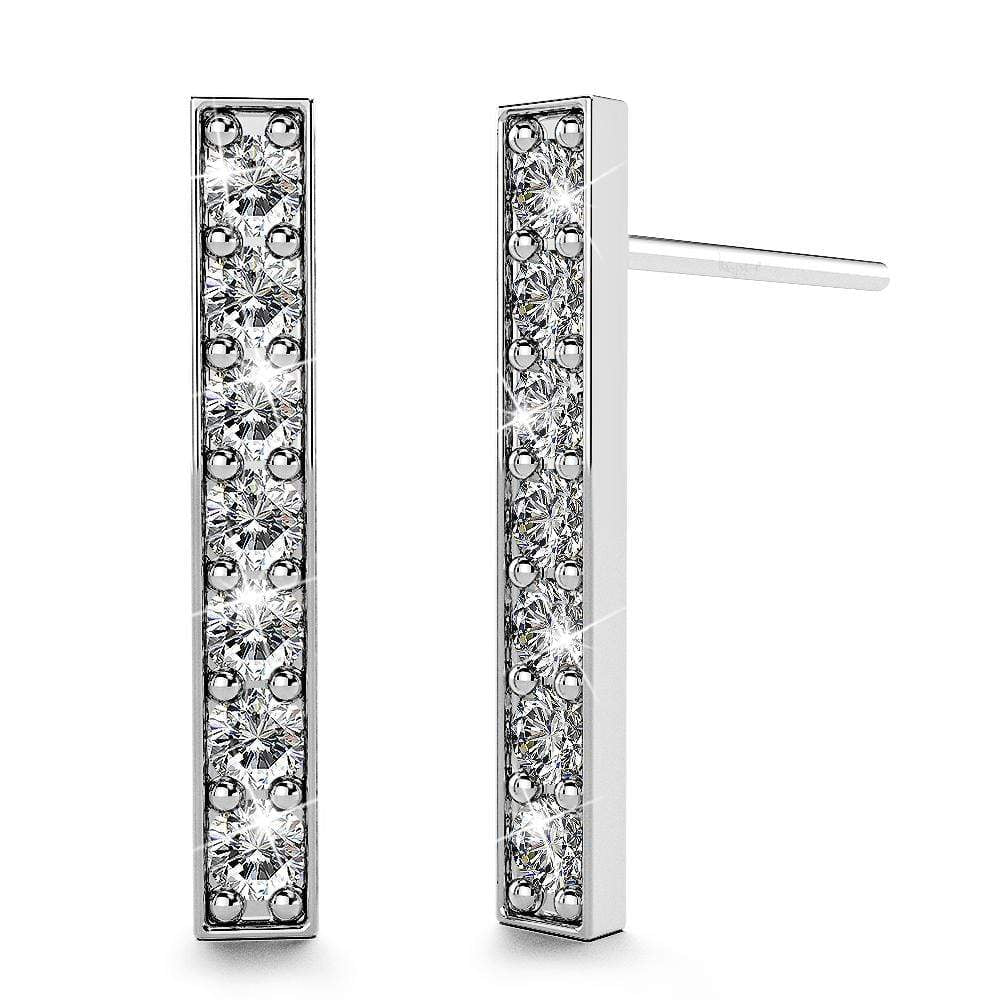 Krystal Couture Twinkling Bar Stud Earrings