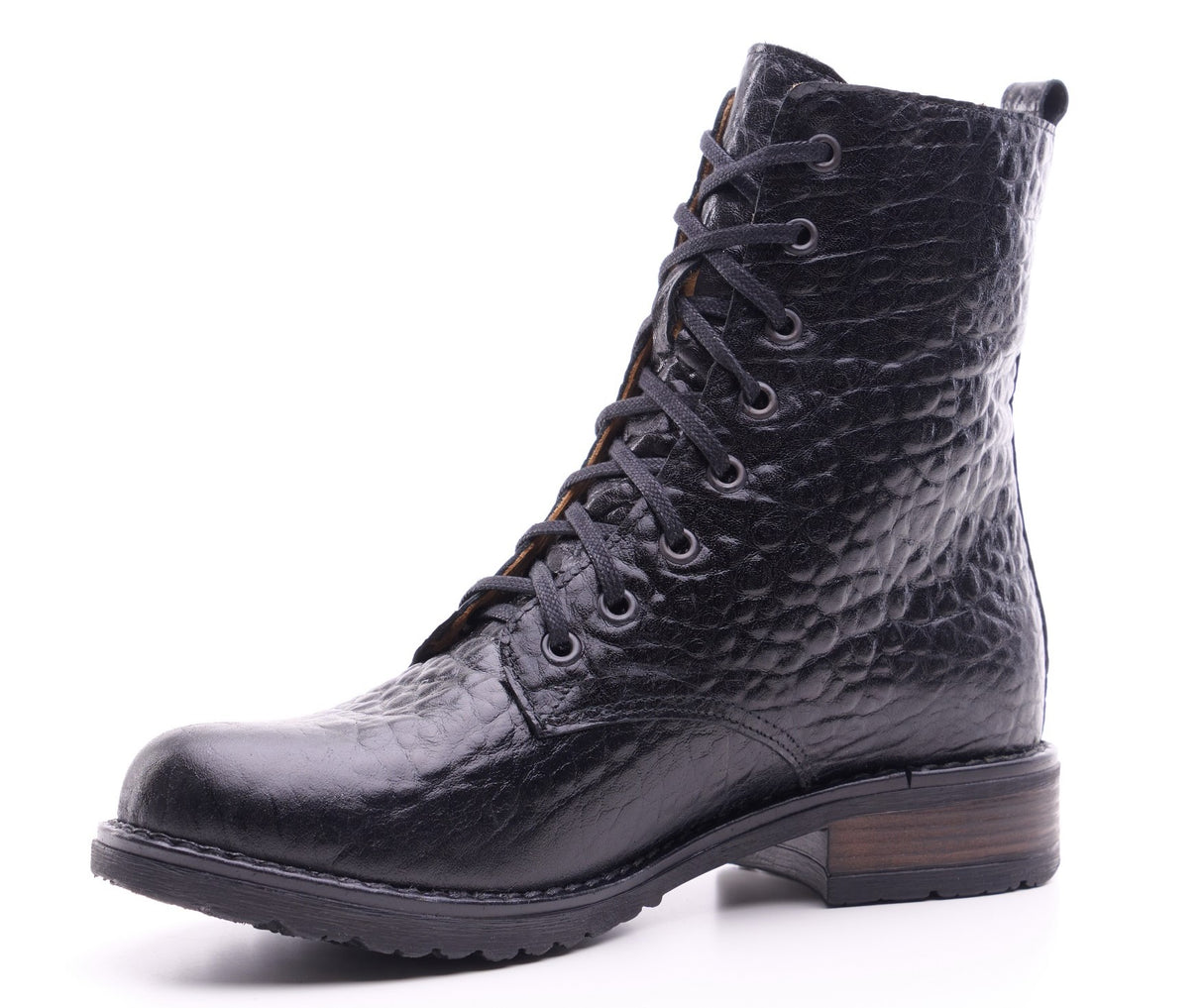 Bosccolo Womens Boots - Black Embossed