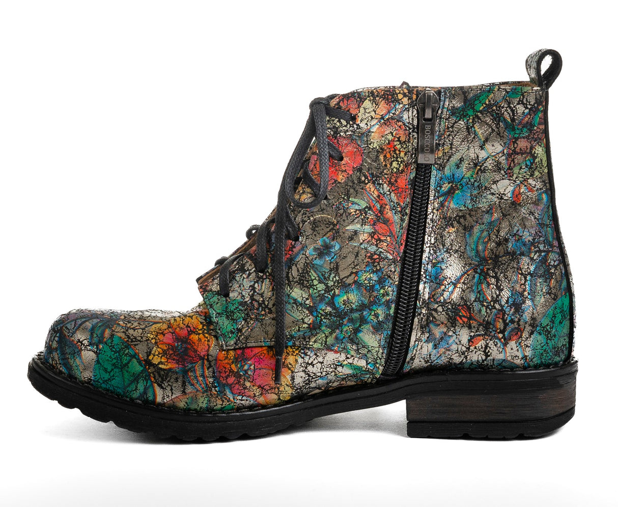 Bosccolo Womens Ankle Boots - Flower Multicolor