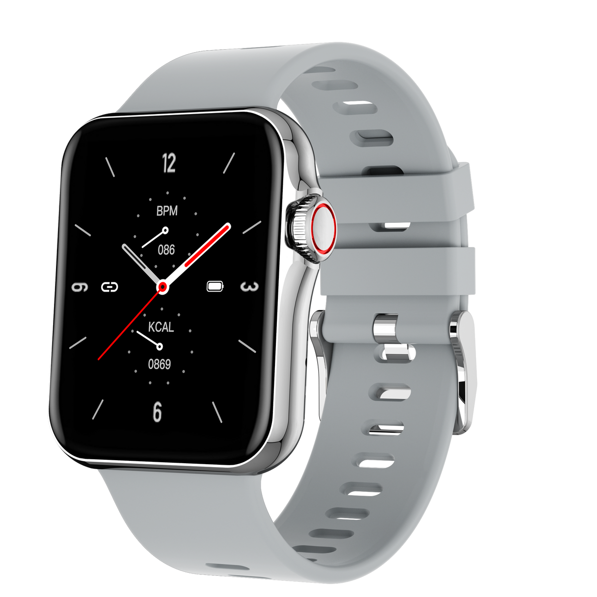 TODO Bluetooth Smart Watch Monitor Heart Rate BPM Blood Pressure Oxygen - Grey