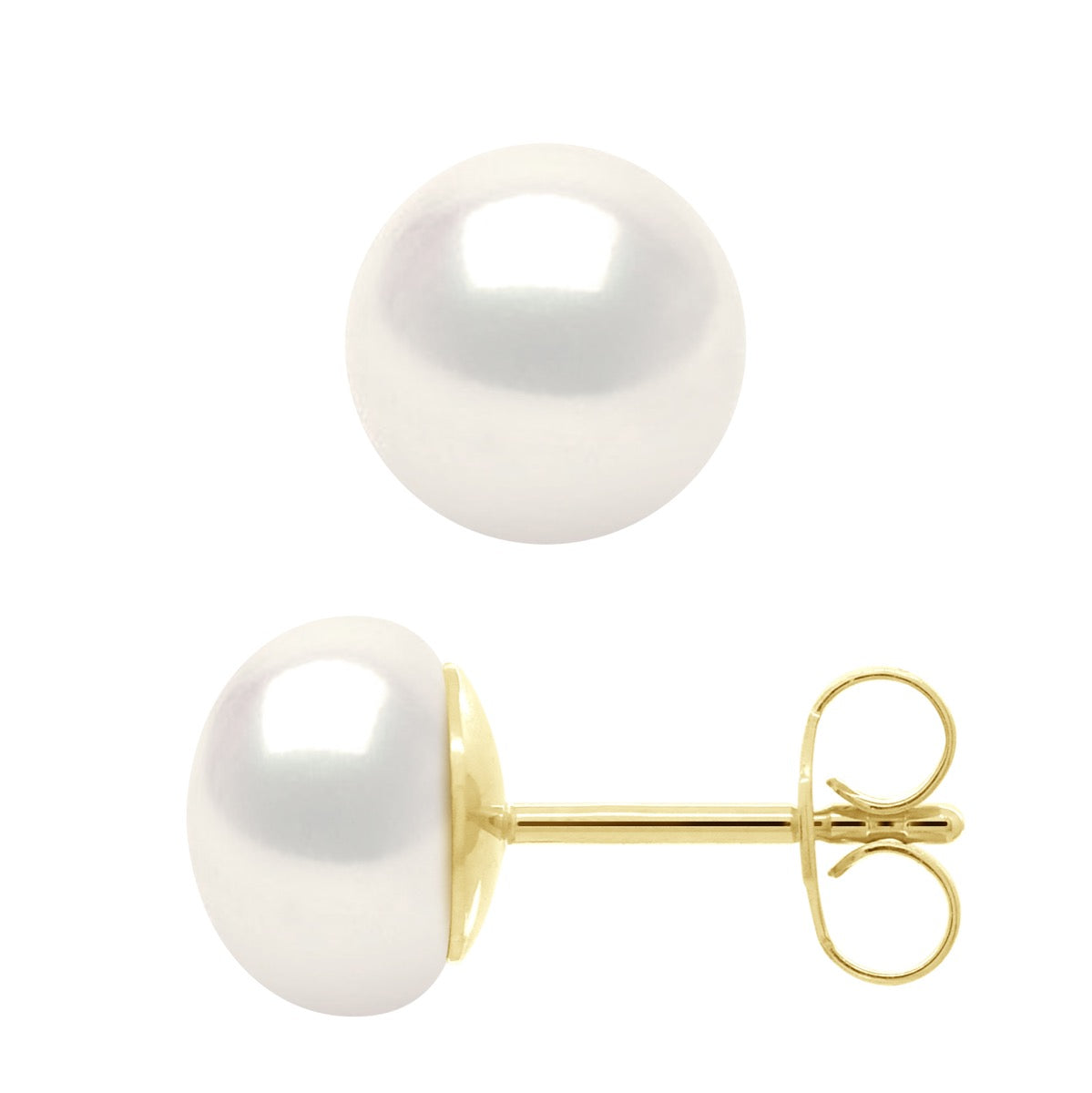 Earrings - Natural Pearl White - Longueur 42 cm