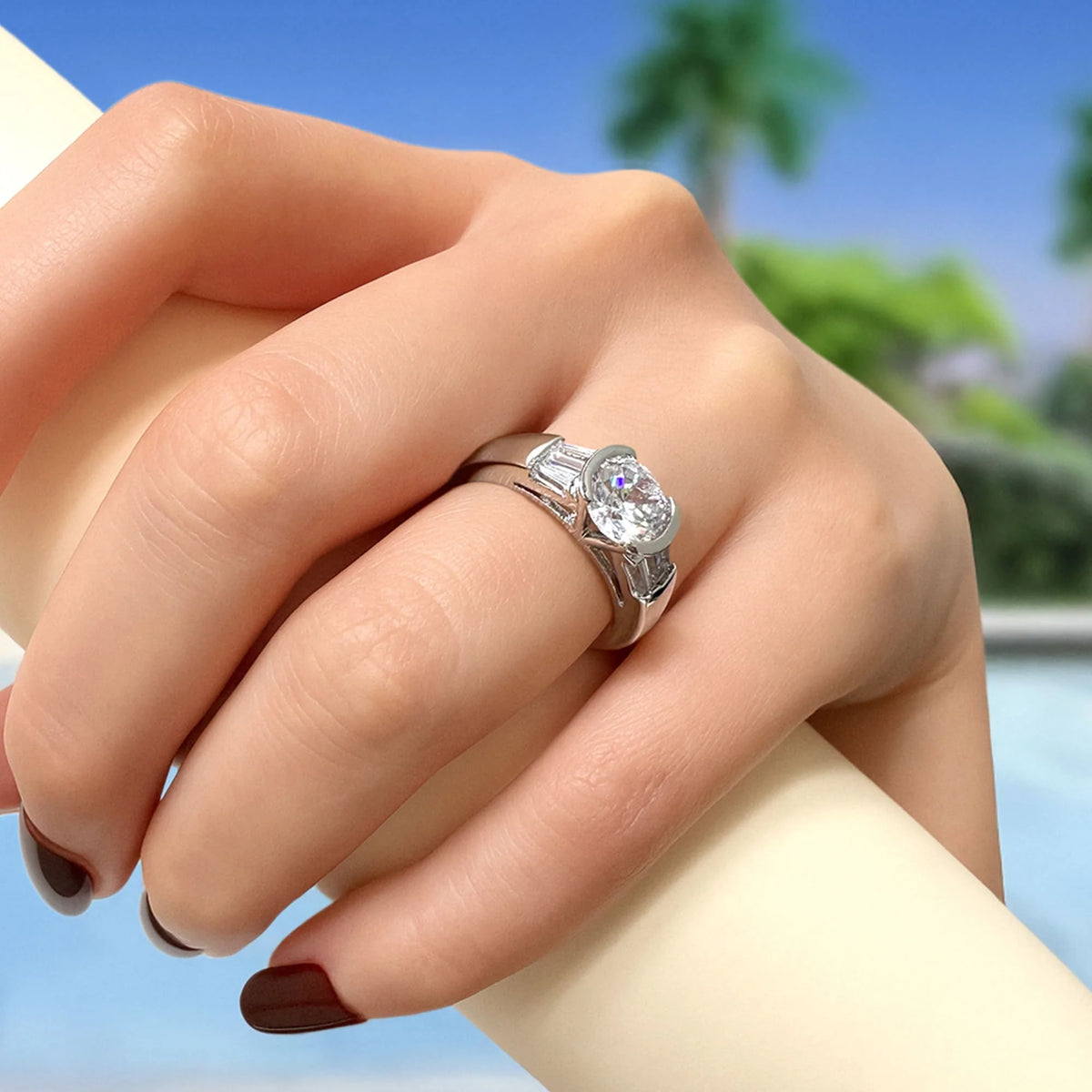 Bullion Gold Be My Lady White Gold Layered Ring