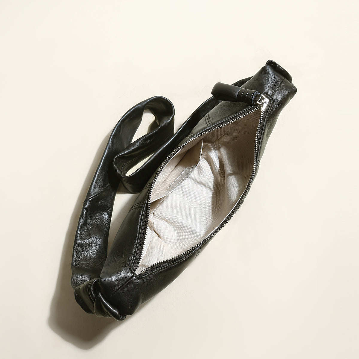 Croissant Chic Shoulder Bag - Black