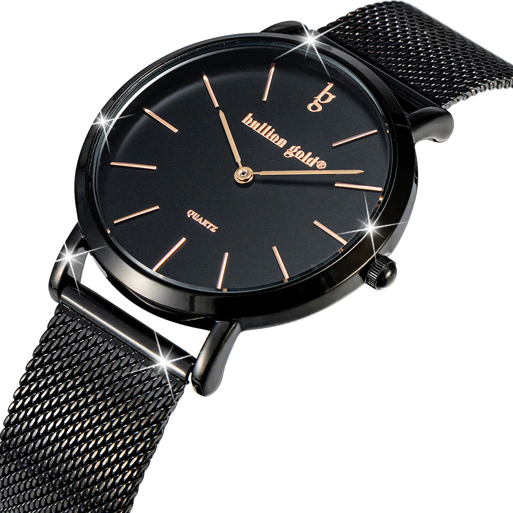 Bullion Gold Bullion Gold Timeless Dream Watch - Black and Rose Gold