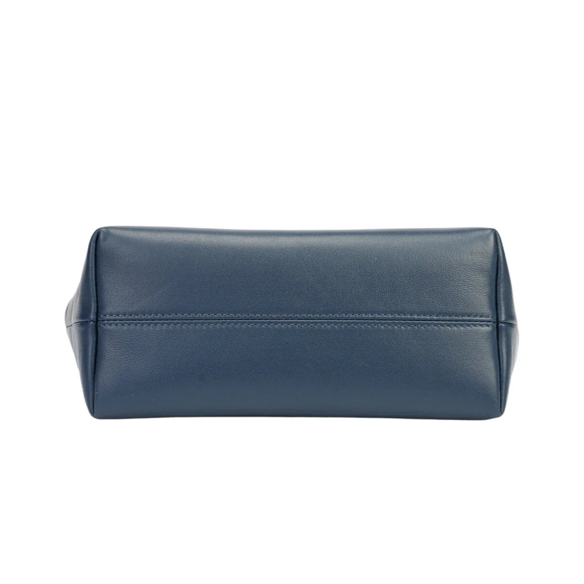 BAMEI Goatskin Leather Trapezoid Shoulder Bag - Navy