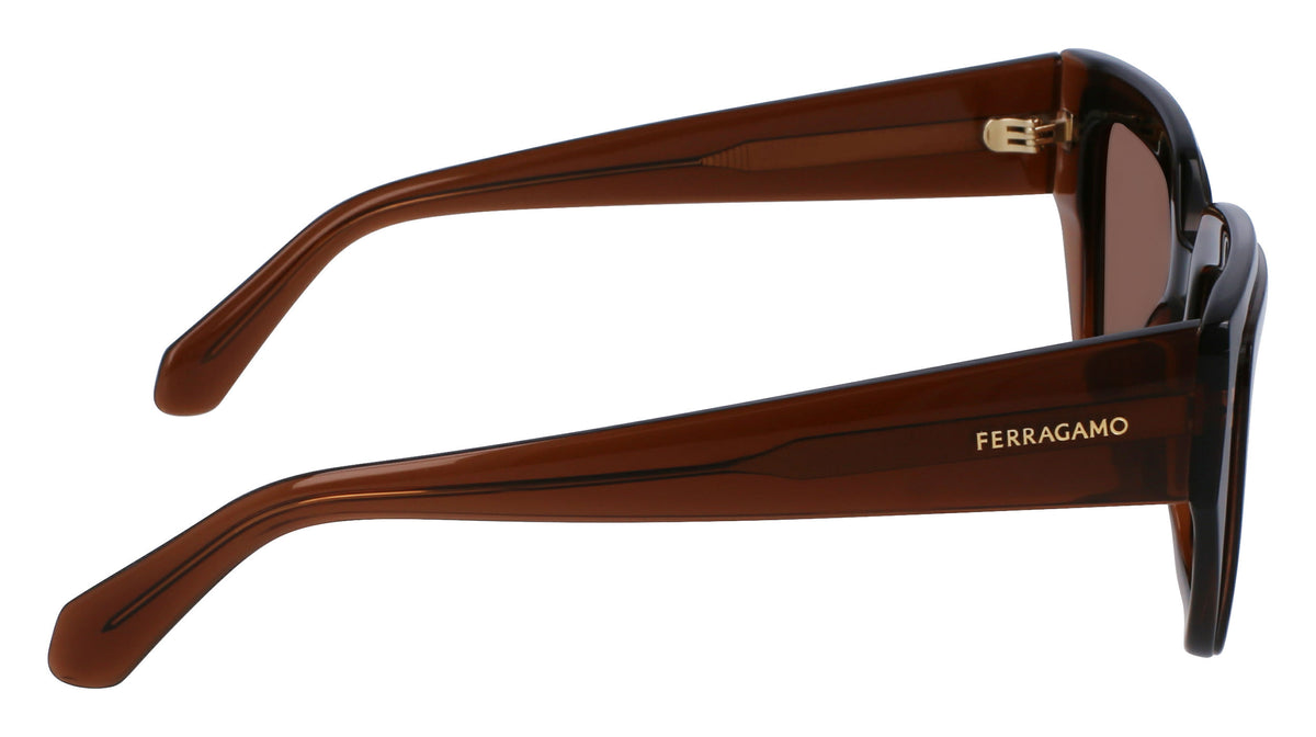 Salvatore Ferragamo SF2002S Womens Sunglasses - Transparent Brown/Brown