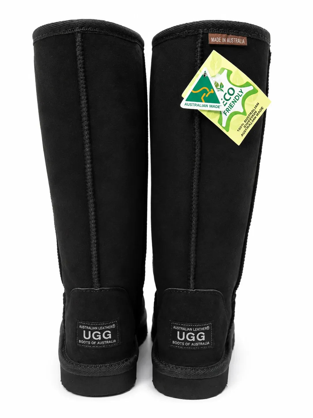 Australian Leather Ugg Long Crystal SunBurst - Black - AU6