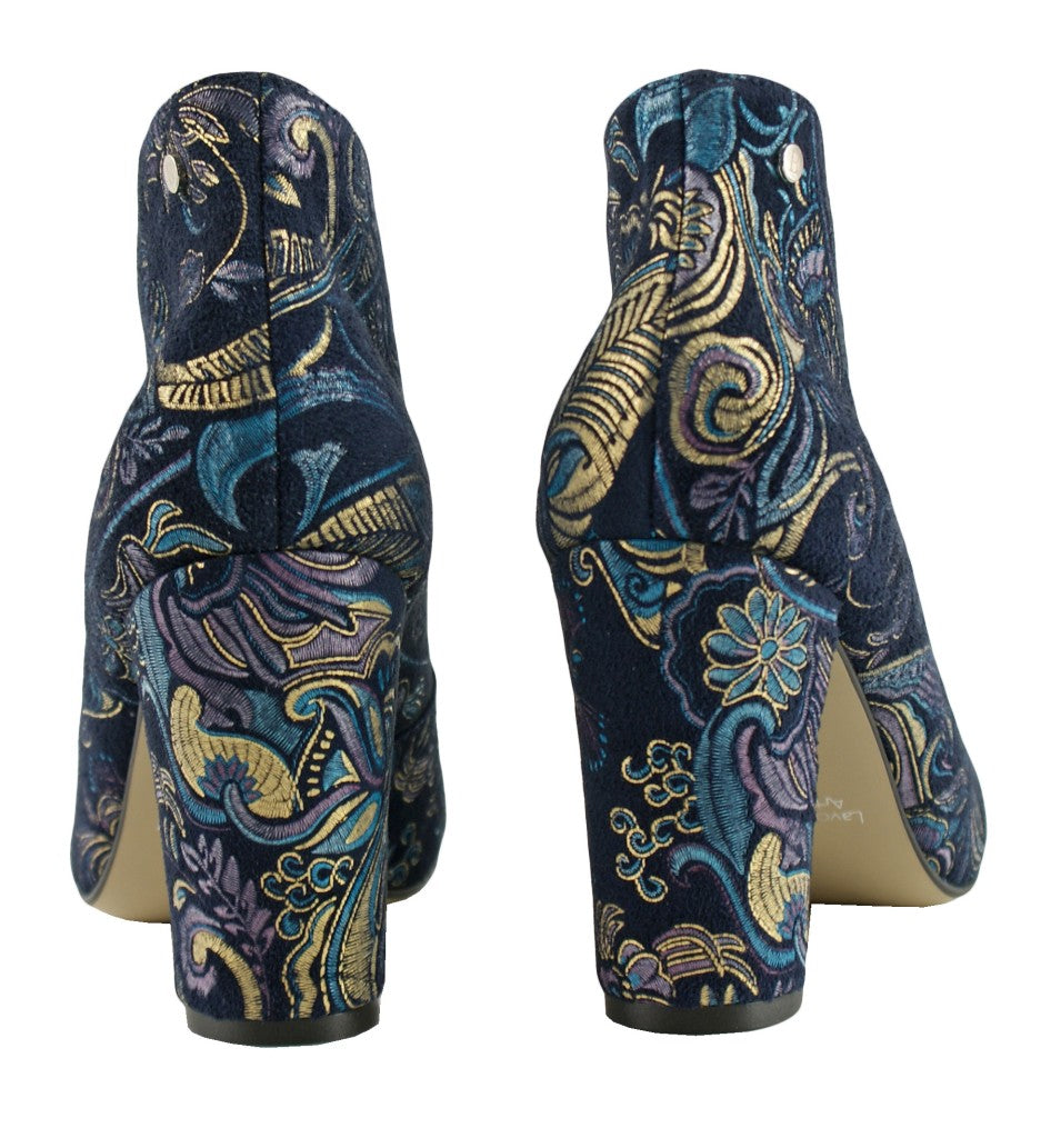 Bosccolo Womens Boots - Navy Blue/Gold/Blue