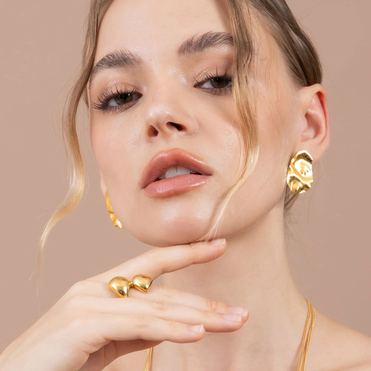 Bullion Gold Collided Ring in Gold