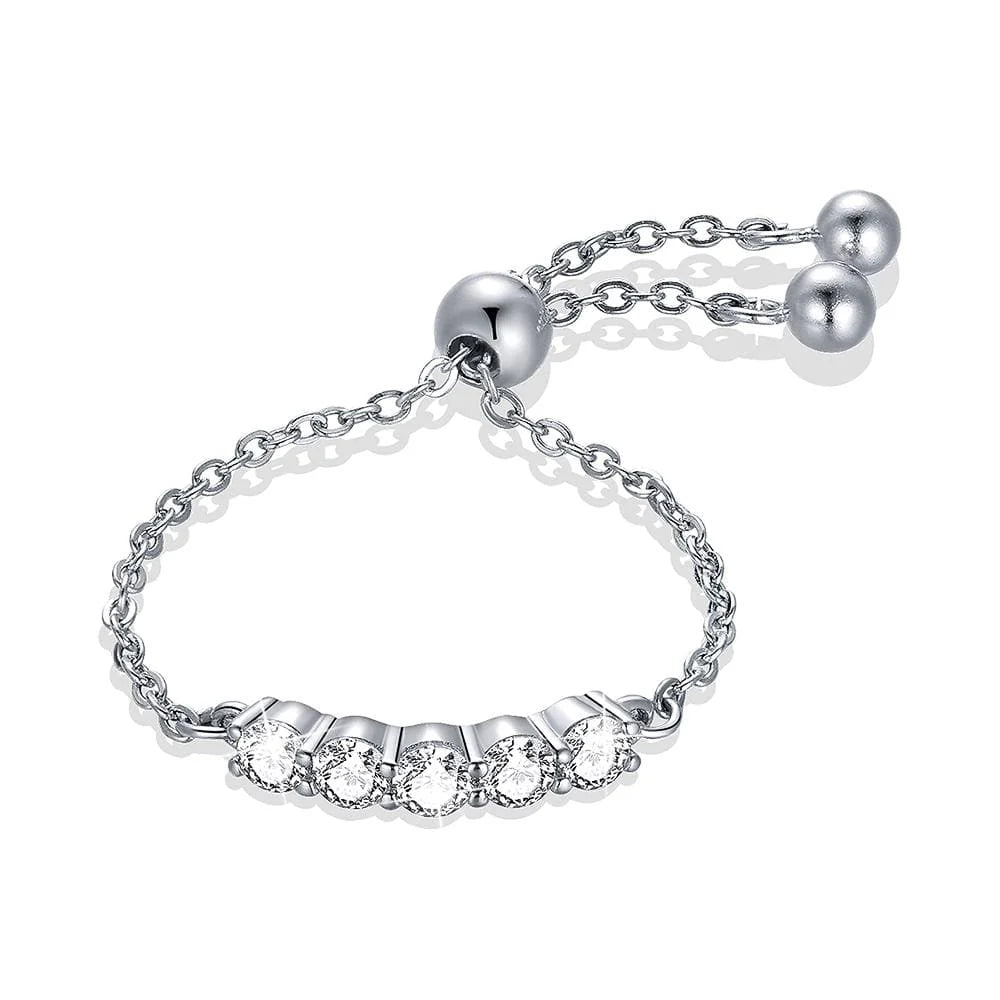 Adjustable Solid 925 Sterling Silver Ring