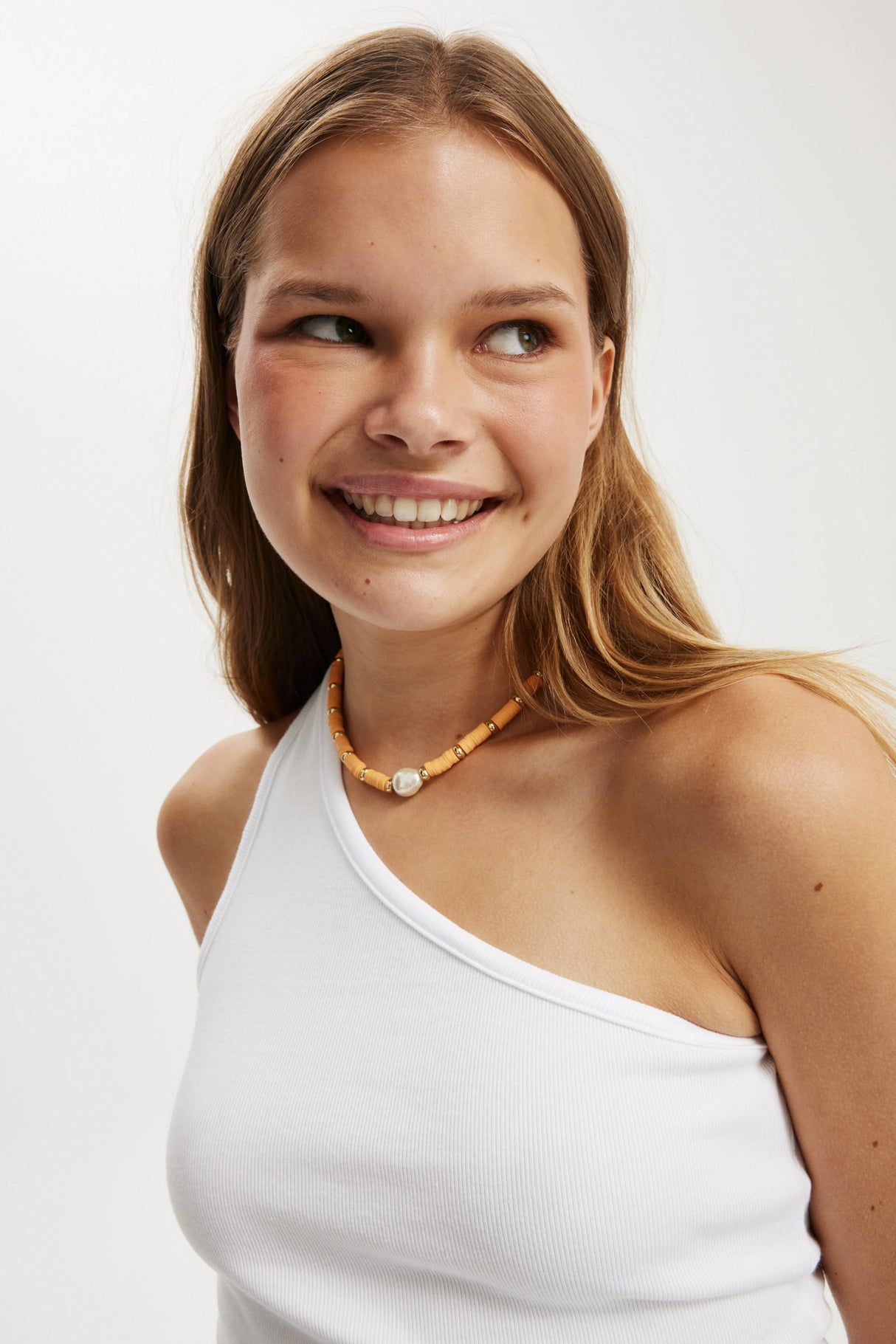 Cotton On Women's Aubrey Asymmetric Tank - White