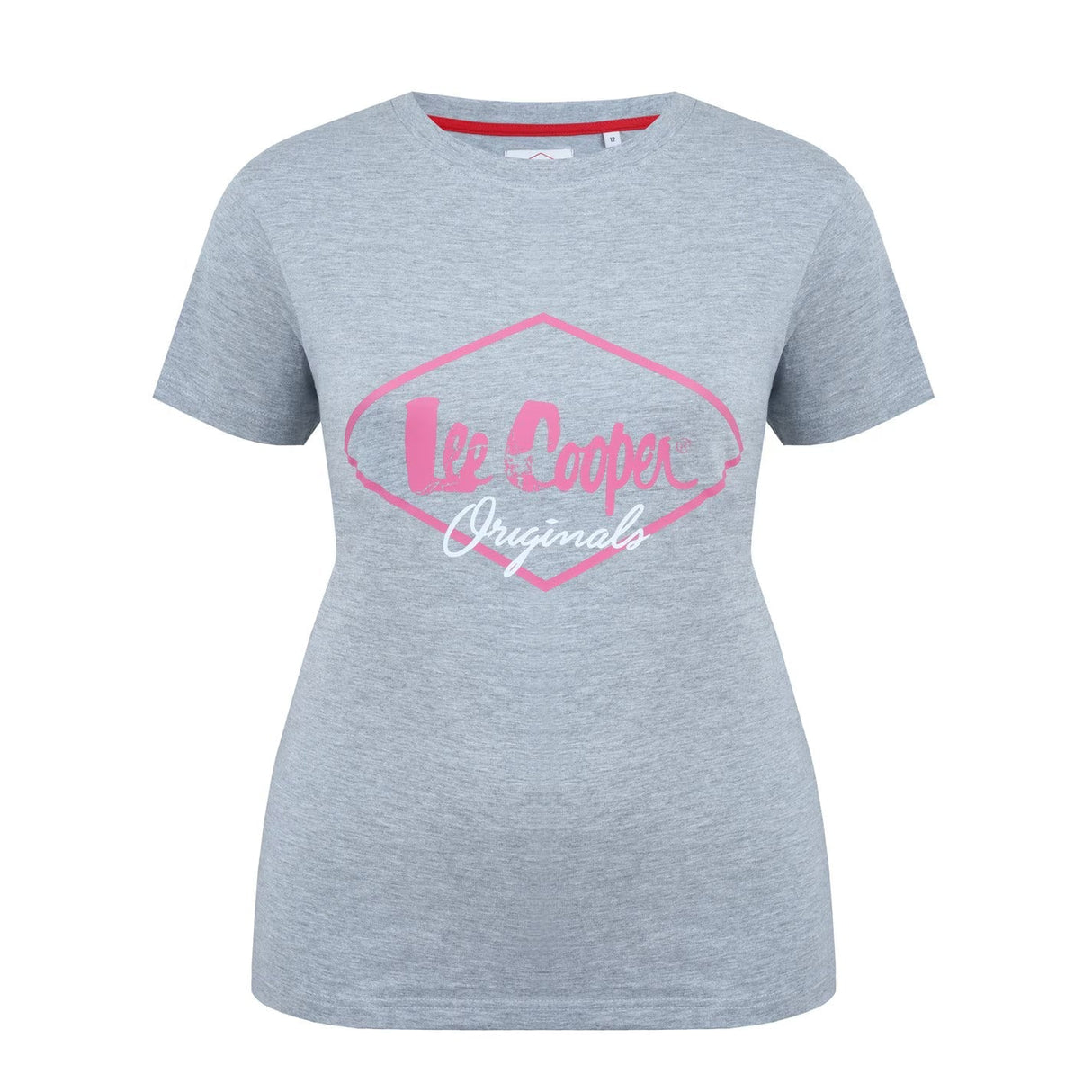 Lee Cooper Diamond T Shirt Ladies in Grey