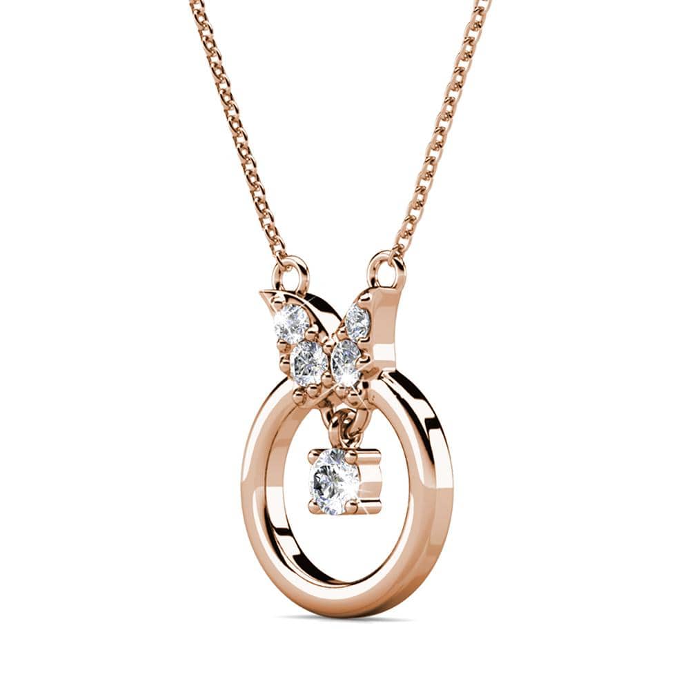 Boxed A Thousand Butterfly Set Embellished with SWAROVSKI® Crystals In Rose Gold
