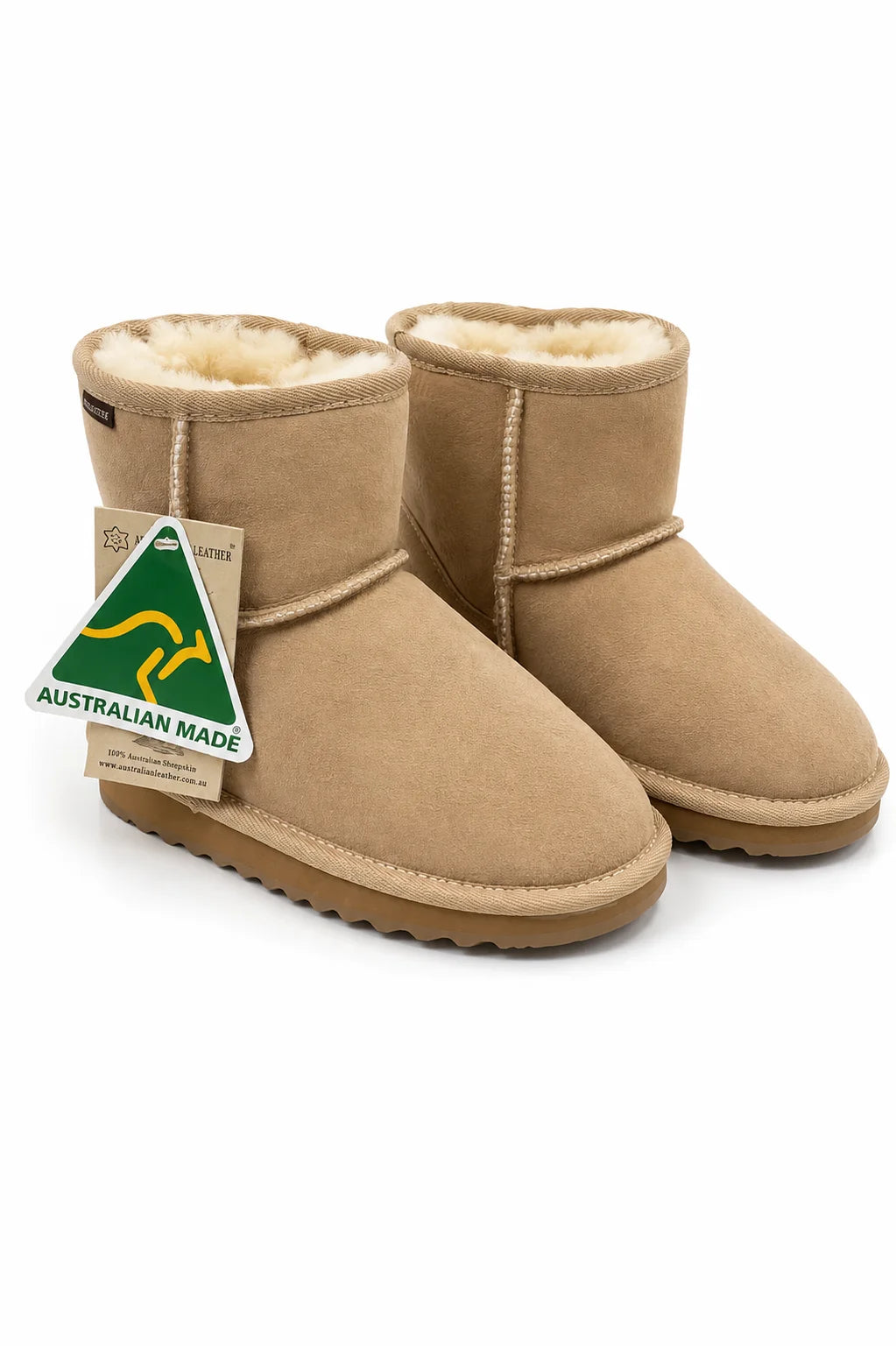 Australian Leather Ugg Mini Uggs - Natural - AU10
