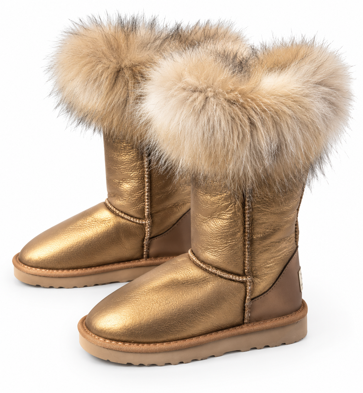Australian Leather Ugg Fur Long Uggs - Bronze - AU4