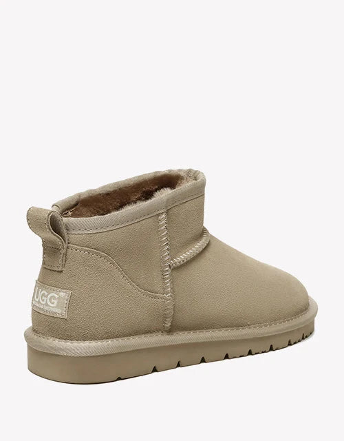 Julia Cow Suede Boots in Light Brown