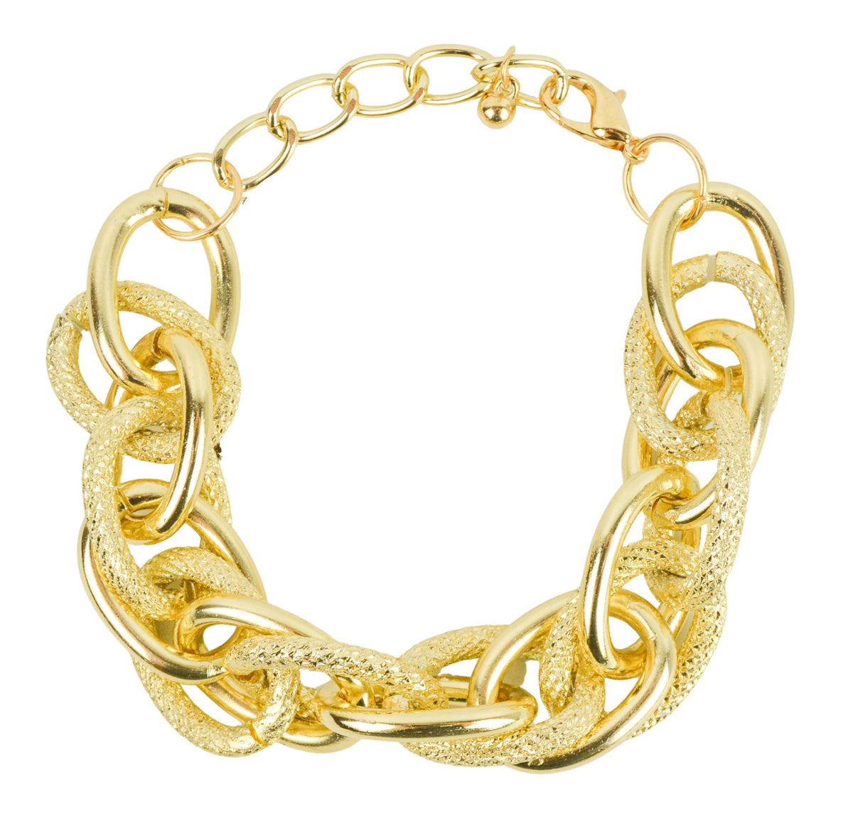 Liv Oliver 18K Gold Chunky Textured Bracelet