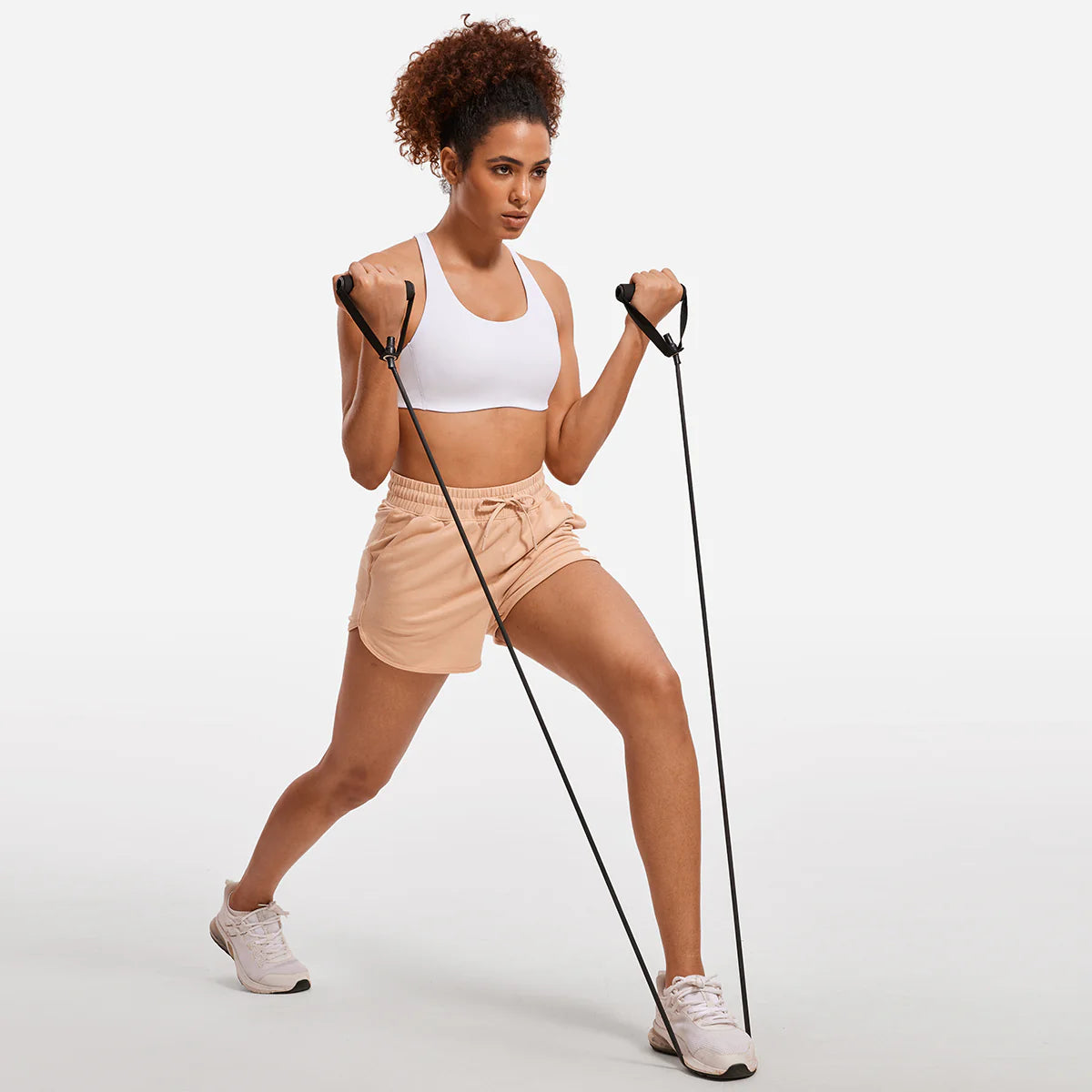Power On Molded Cup Strappy Racerback Wireless Bra - White