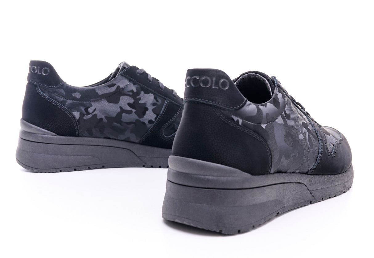 Bosccolo Womens Sneakers - Black Camouflage