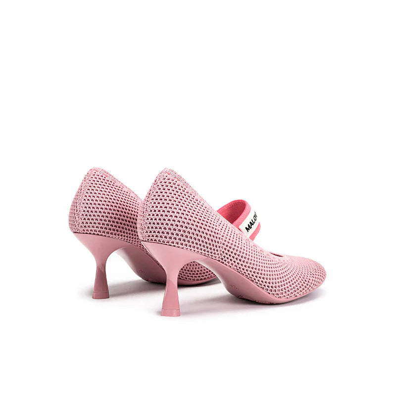 Fishnet Mary Jane Pumps - Pink