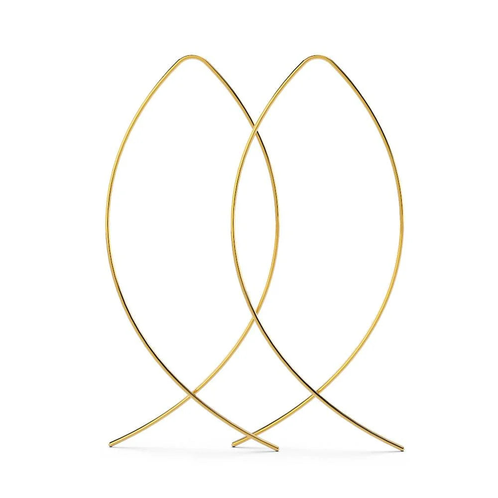 Fish Curved Threader Earrings