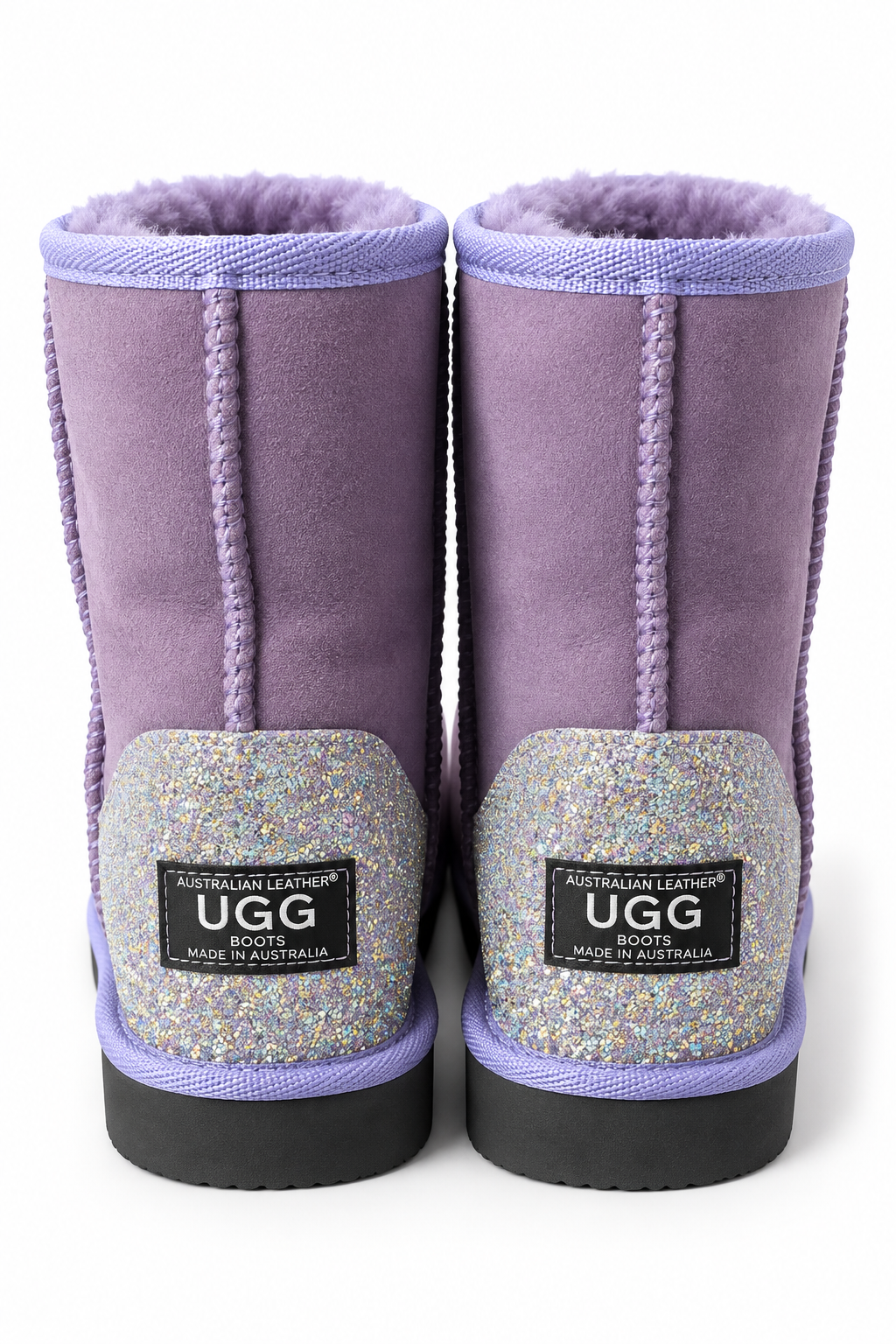 Australian Leather Ugg Classic Short Glitter Heel - Lilac - AU7