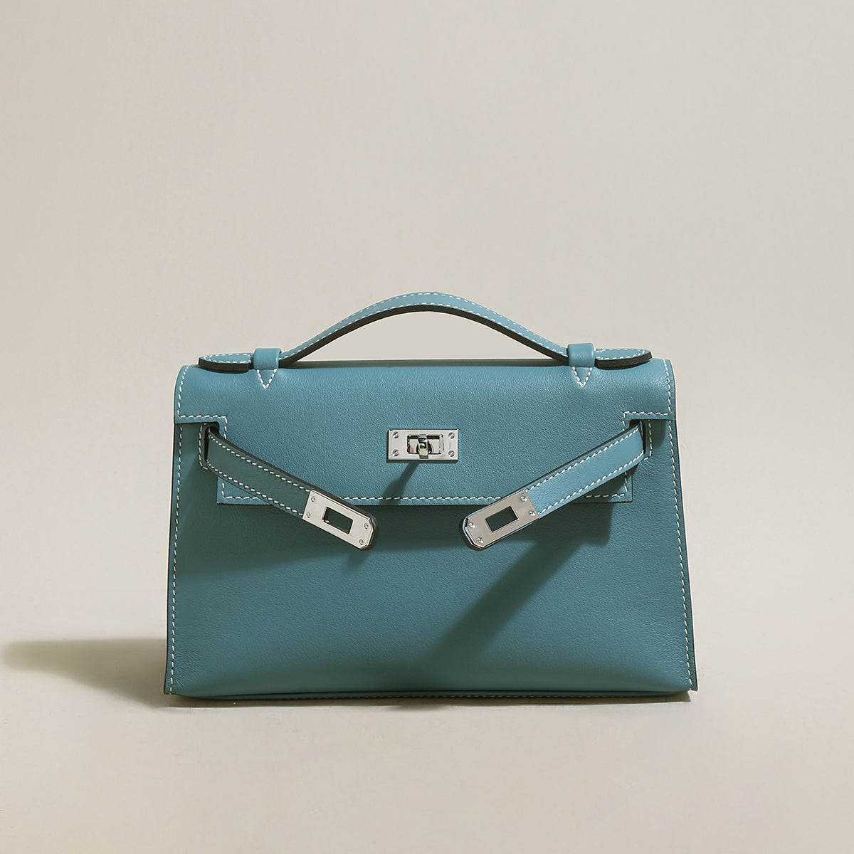 Monroe Colorblock Leather Satchel - Blue