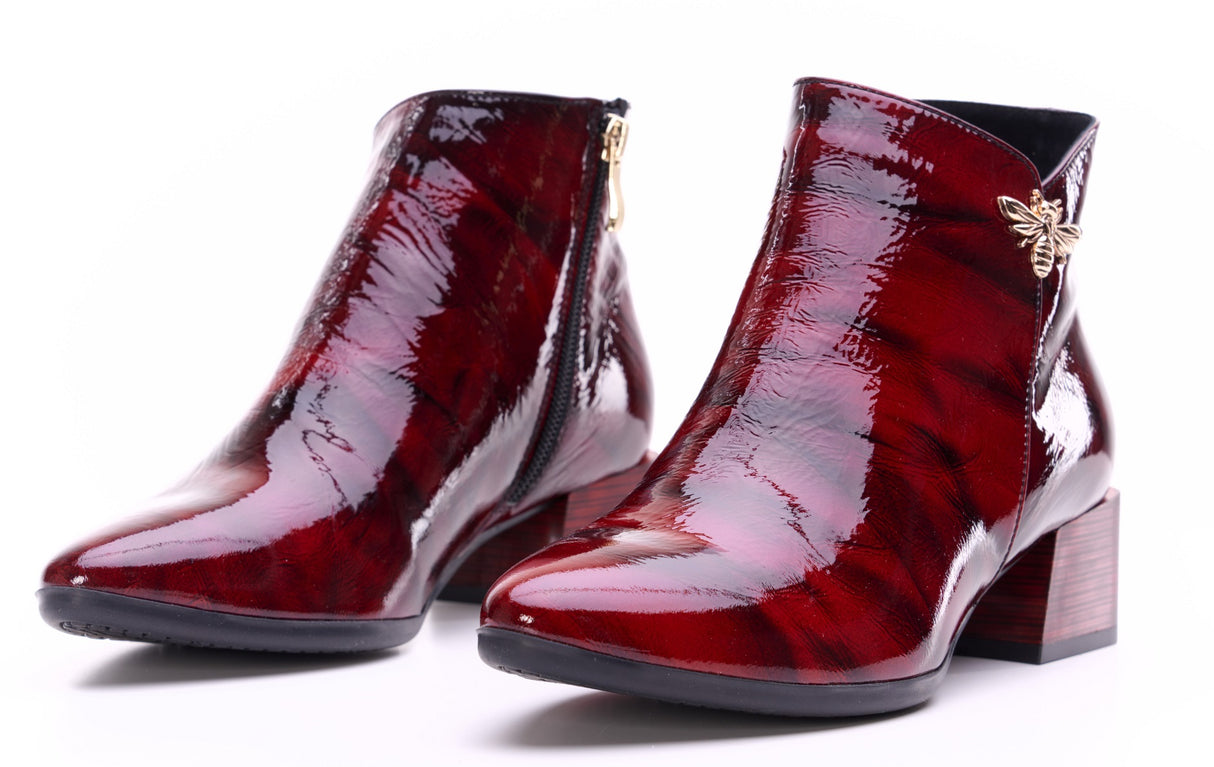 Bosccolo Womens Ankle Boots - Red