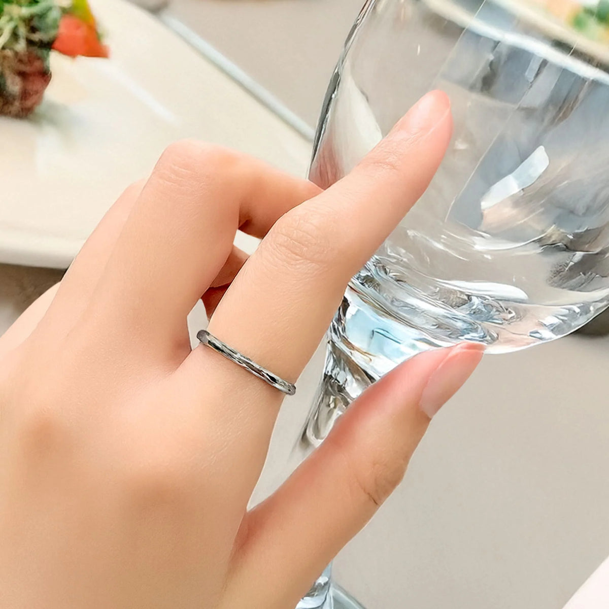 Bullion Gold Camille Minimal Stacker Ring in Silver