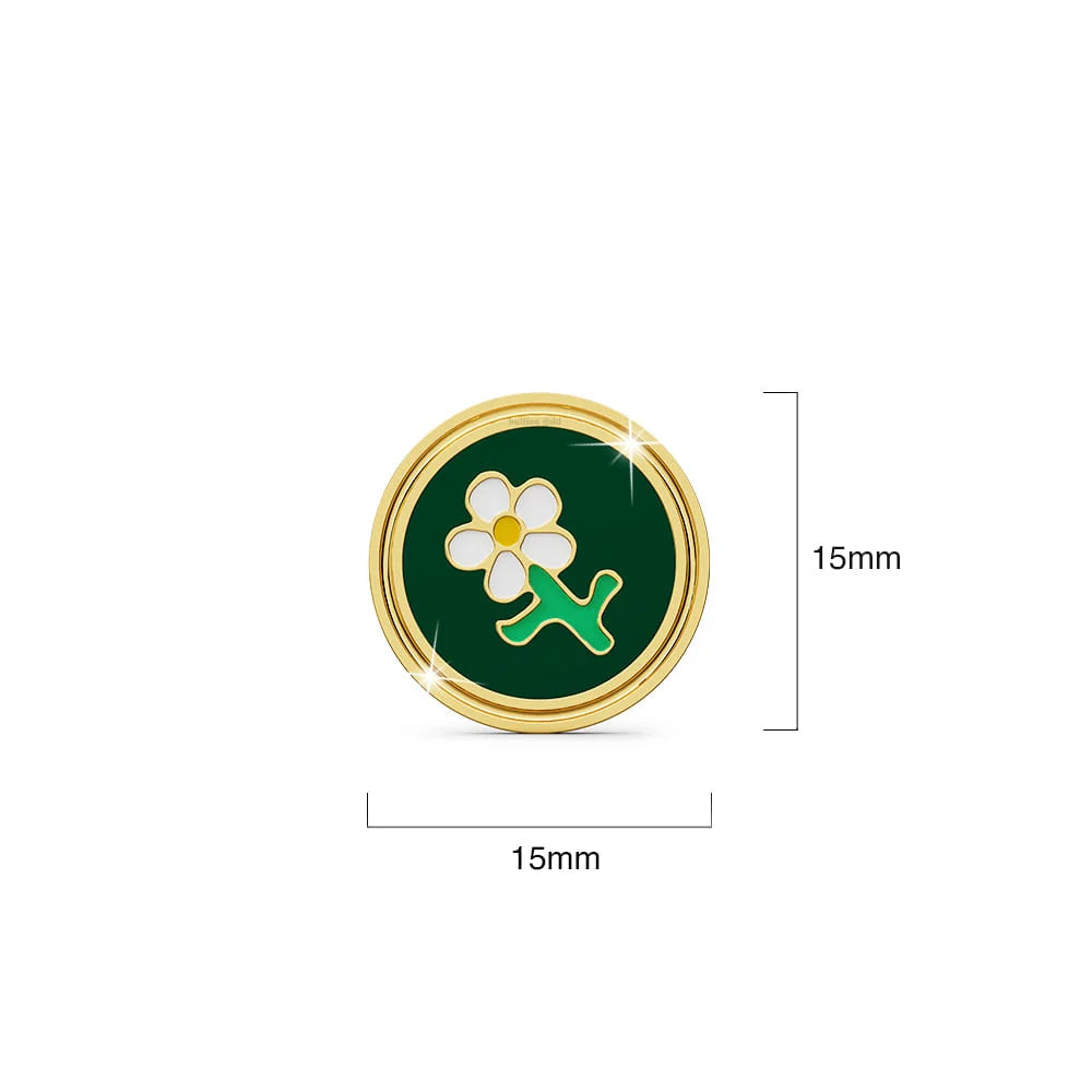 Bullion Gold Verdant Floral Stud Earrings in Gold
