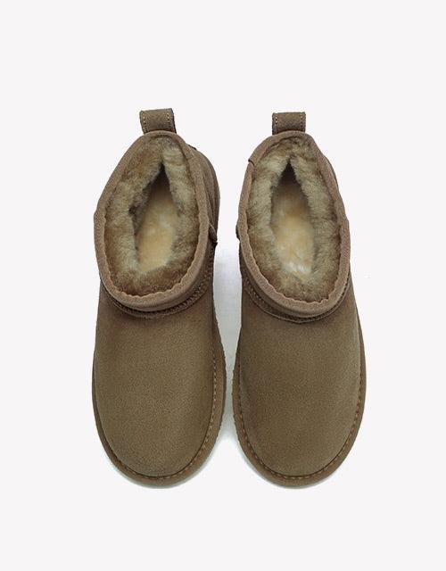 Julia Cow Suede Boots in Caribou