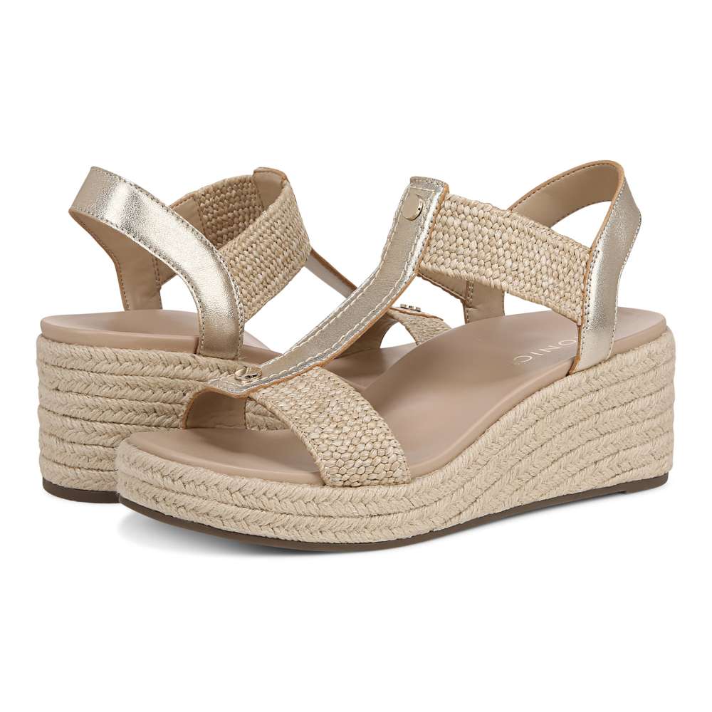 Vionic Calera Wedge - Gold Leather